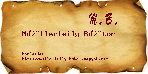 Müllerleily Bátor névjegykártya